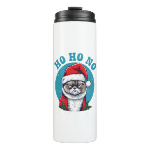 Termo Ho ho no - divertido gato gruñón de Santa