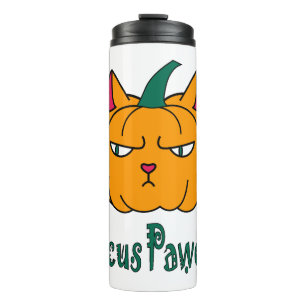 Termo Hocucus pawcus Halloween calabaza ginger cat magia