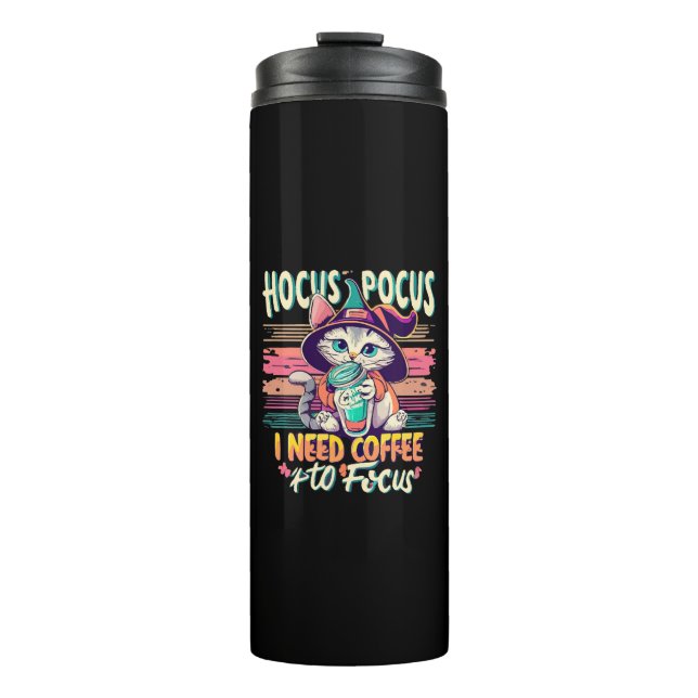Termo Hocus Focus - Necesito café para concentrarme (Anverso)