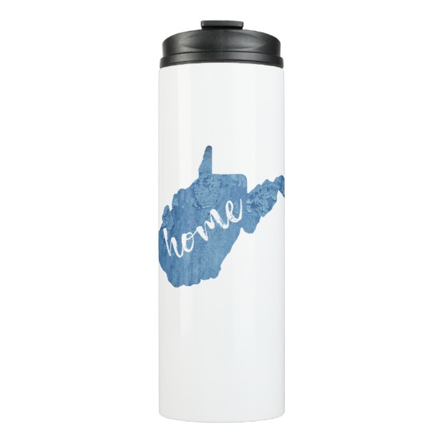Termo Hogar de West Virginia Grano de Madera (Anverso)