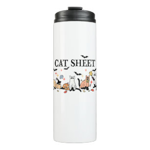 Termo Hoja de gato corta gatos negros en Halloween fanta