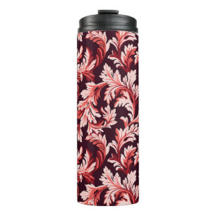 Termo Hojas barrocas de espiral vintage, texturadas.