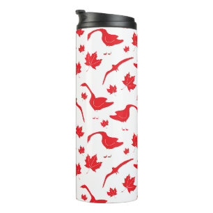 Termo Hojas Canadá de Geese y Maple - Bandera canadiense