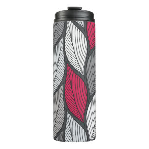 Termo Hojas coloridas: patrón sin costuras dibujado a ma