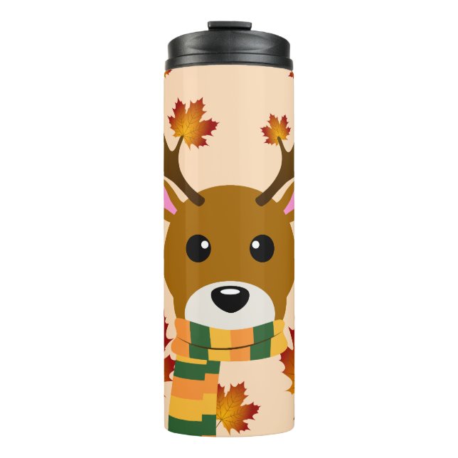 Termo Hojas de arce de ciervo de otoño (Anverso)