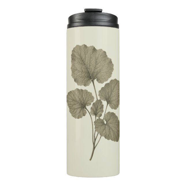 Termo Hojas de Bardana Verdes Vintage (Anverso)