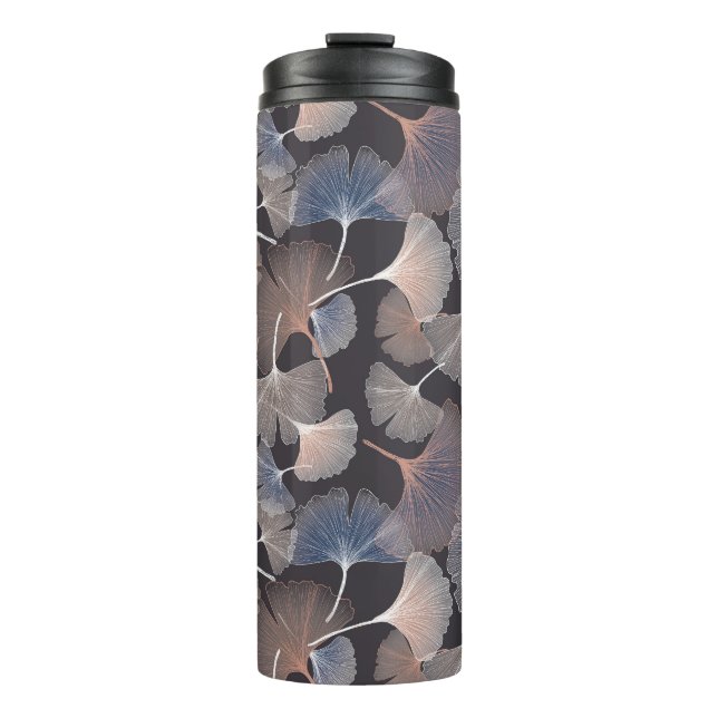 Termo Hojas de Ginkgo: elegante patrón natural. (Anverso)