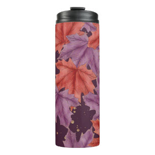 TERMO HOJAS DE MAPLA DE AGUA PURPLE & RED AUTUMN