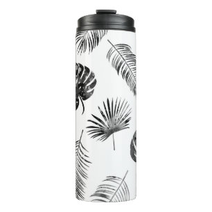 Termo Hojas de palma negras: inmaculadas.