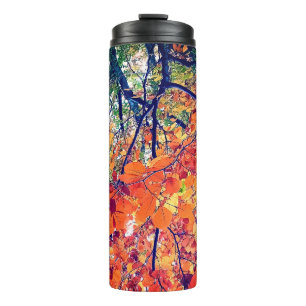 Termo hojas naranjas