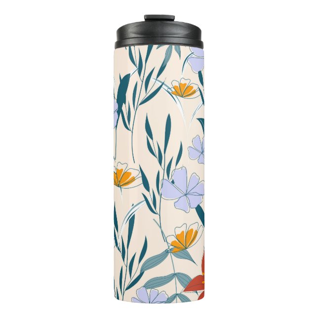 Termo Hojas Tropicales: Antecedentes Abstractos De Moda. (Anverso)