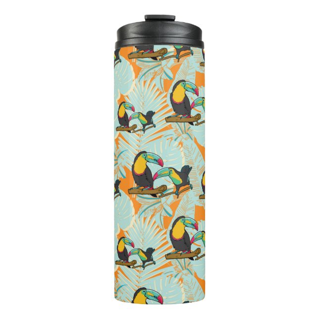 Termo Hojas tropicales con un patrón sin soldadura (Anverso)