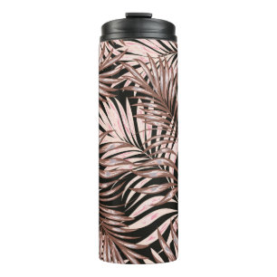 Termo Hojas tropicales de palma, jungla. Patata floral v
