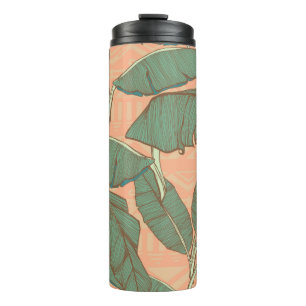 Termo Hojas tropicales de palmera fondo transparente