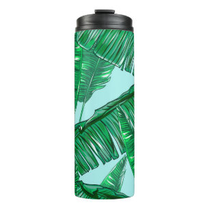 Termo Hojas tropicales de palmera sin costura de patata 