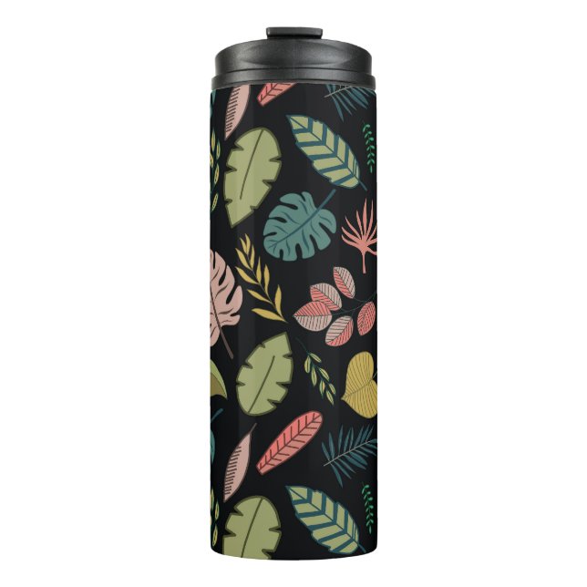 Termo Hojas tropicales: Floral veraniega vintage (Anverso)