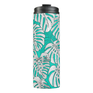 Termo Hojas tropicales, hojas de la jungla sin soldadura