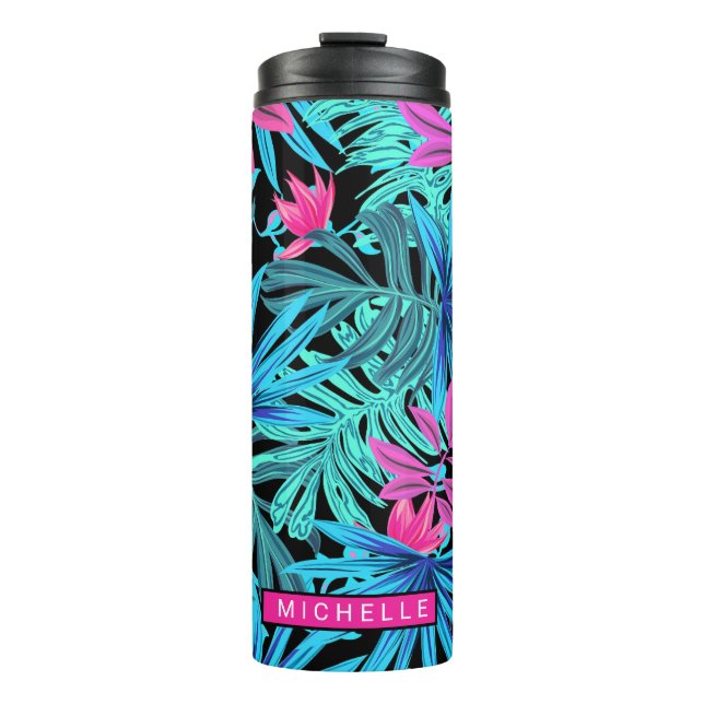 Termo Hojas tropicales personalizadas (Anverso)