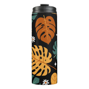 Termo Hojas tropicales: sin costura.