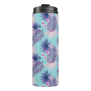 Termo Hojas tropicales y flores 2