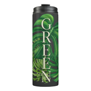 Termo Hojas verdes de Monstera