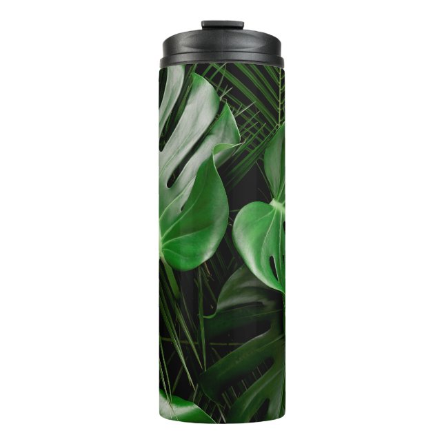 Termo Hojas verdes de monstera y hojas de palma (Anverso)