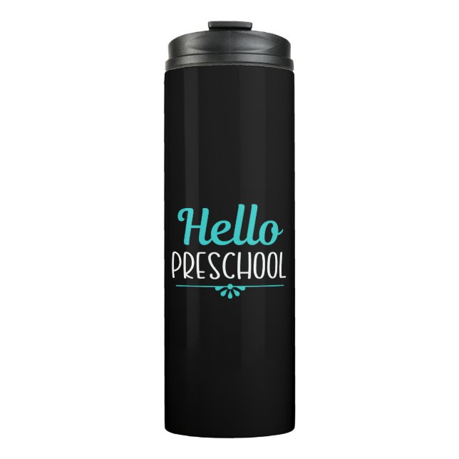 Termo Hola profesor de primer día de clase preescolar (Anverso)