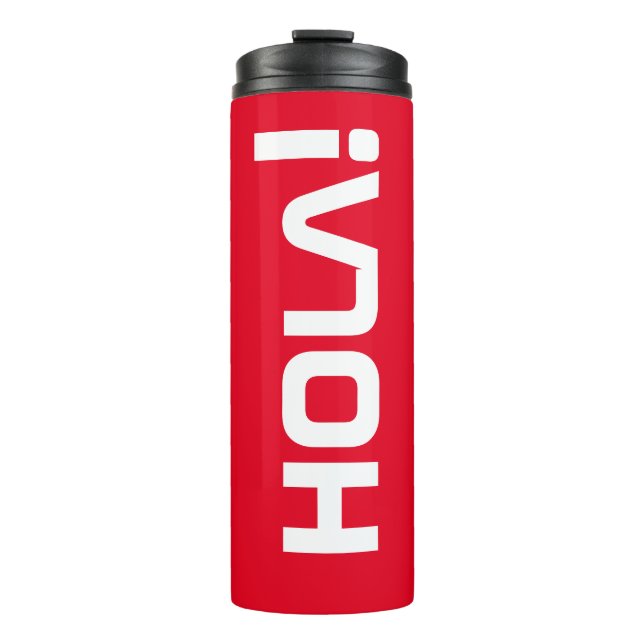 Termo ¡hola rojo! (Anverso)