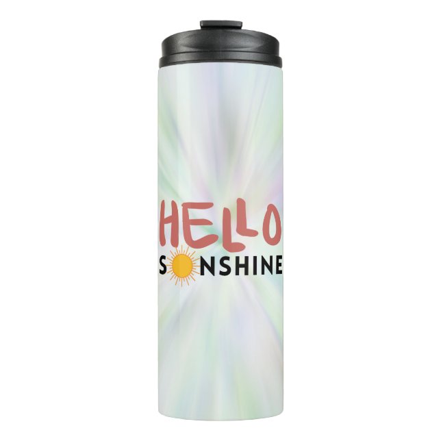 Termo Hola Sonshine, Sun Rays, vibraciones de verano (Anverso)