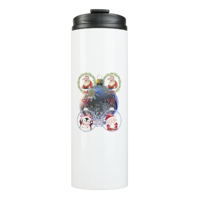 Termo Holiday Characters on a Snowflake Ornament (Anverso)