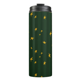 Termo Holiday Green Yellow Stripe Star Christmas 