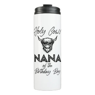 Termo Holly Cow Nana de Birthday Boy Highland Cow 1s