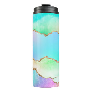 Termo Holo Agate   Mármol falso irlandés Pastel Ombre