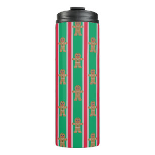 Termo Hombre de Jengibre de Navidad Divertido y Elegante