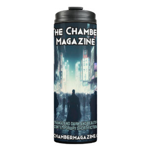 Termo hombre en la revista cyberpunk cityscape 2
