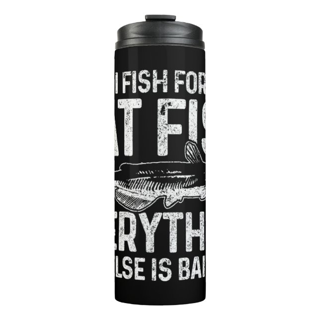 Termo Hombres pescando pescado capturado comúnmente dice (Anverso)