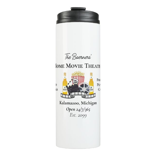 Termo Home Movie Theater Popcorn Clapperboard Film (Anverso)