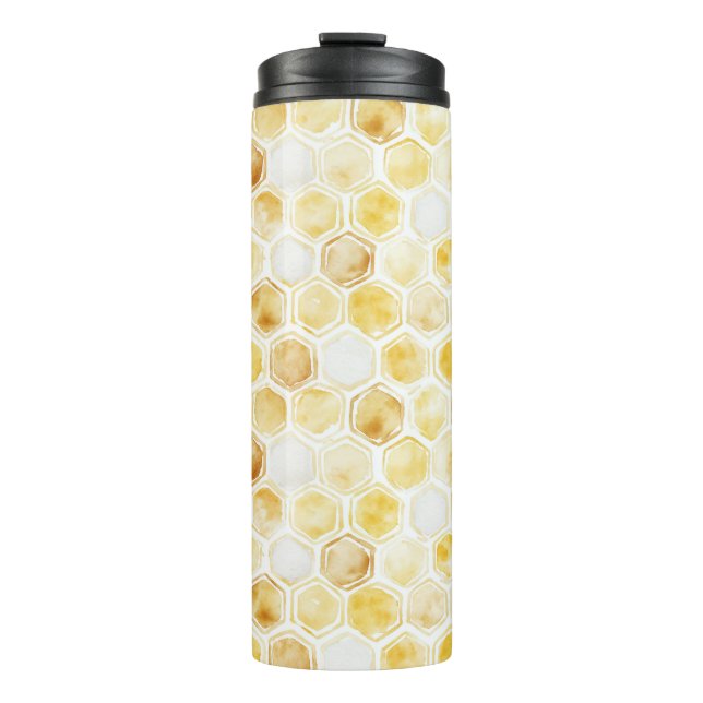 Termo Honeycomb amarillo dorado (Anverso)
