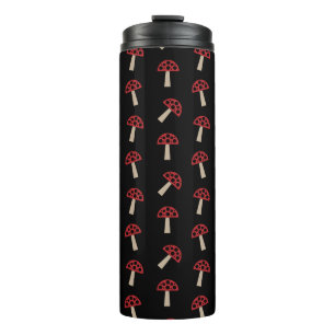 Termo Hongos Caprichosos Patrón Rojo y Negro