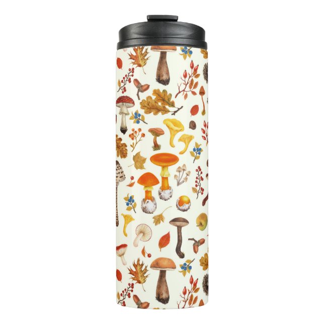 Termo Hongos salvajes en blanco roto (Anverso)