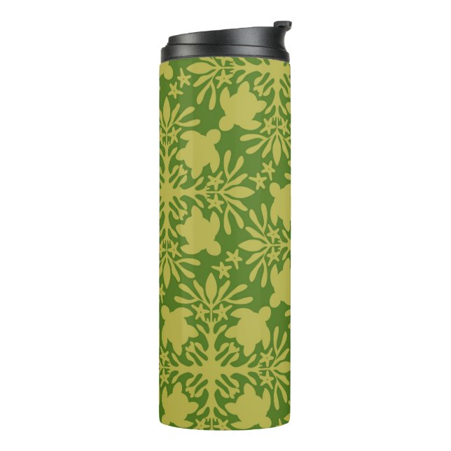 Termo Honu sea turtle hawaiian quilt pattern (Rotado hacia la izquierda)