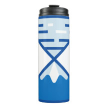 Hora Azul Moderna Montaña Reloj de Arena Naturalez