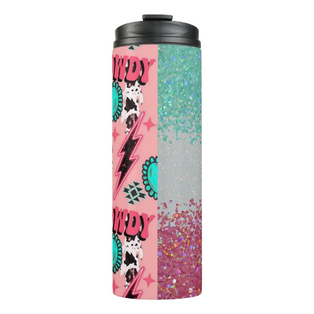 Termo Howdy Faux purpurina (Anverso)