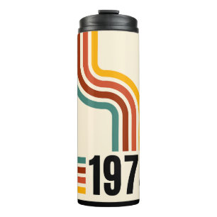 Termo Huelga retro 50 cumpleaños 1975 Vintage arcoiris