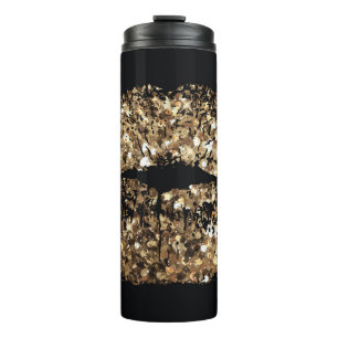 Termo Huella de besos: vintage dorado shimmer.
