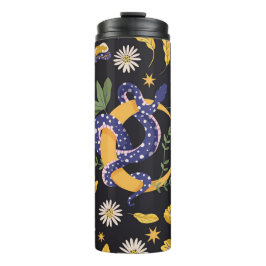 Termo Huella de serpientes y flores