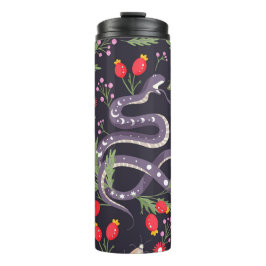 Termo Huella de serpientes y flores