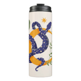 Termo Huella de serpientes y flores