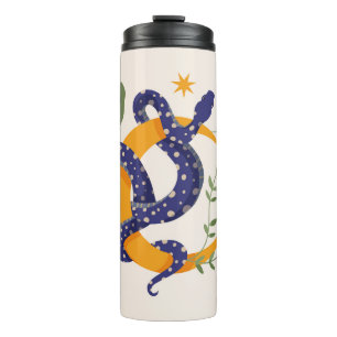 Termo Huella de serpientes y flores