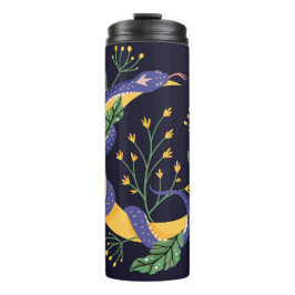 Termo Huella de serpientes y flores